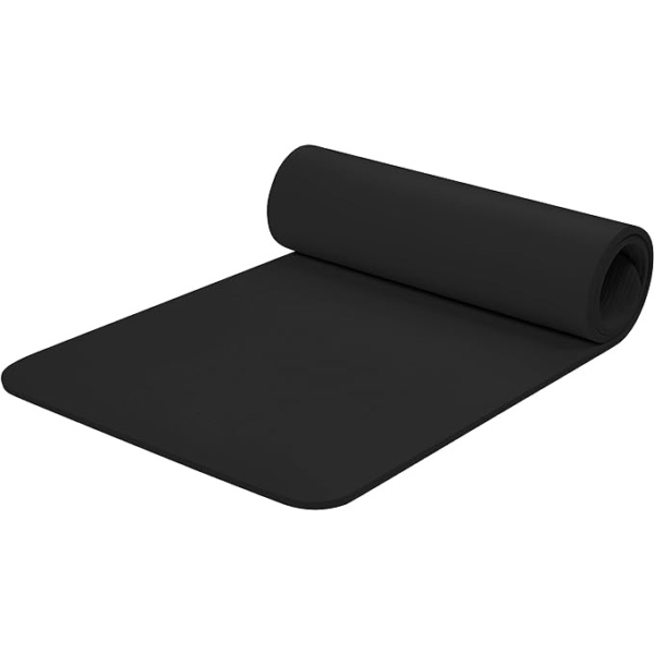 Yoga Mat 1/2" Thick w/Nylon Strap for Men & Women - Non Slip Exercise Mat