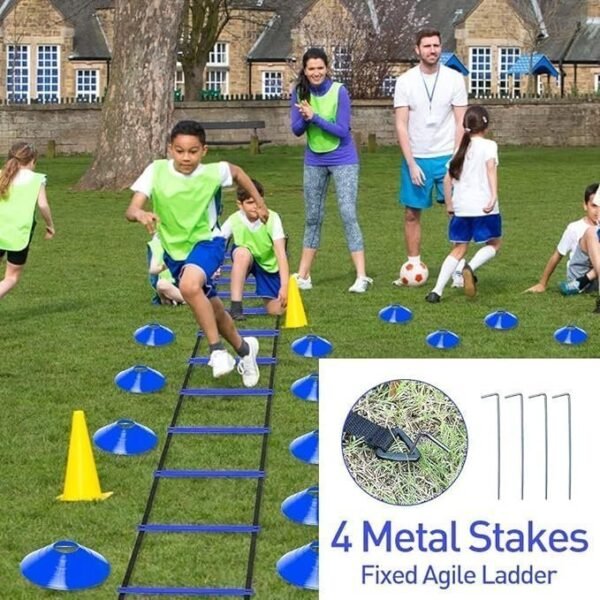 Pro Speed & Agility Training Set—Includes 12 Rung 20ft Adjustable Agility Ladder - Image 3