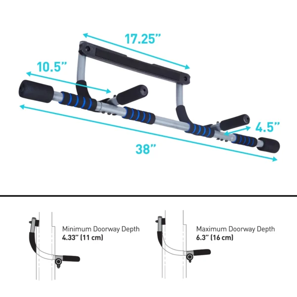 Multi-Purpose Doorway Pull-Up Bar, 250lb Weight Limit - Image 3