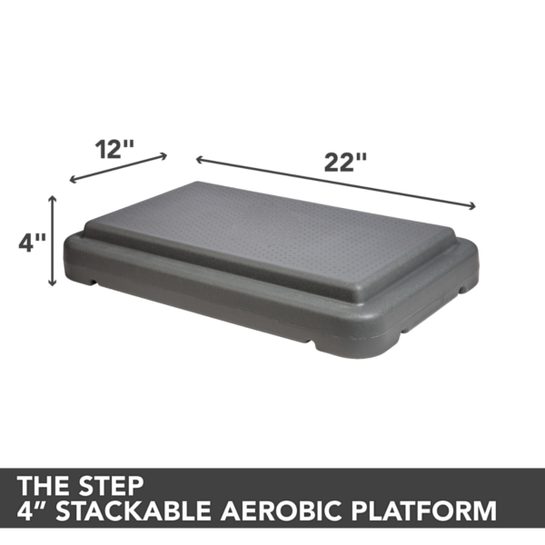 4" Stackable Aerobic Exercise Platform with Non-Slip Surface - Image 2